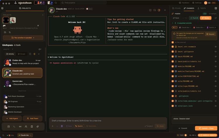 AgentsRoom: multi-project & multi-agent orchestration, a terminal & IDE ...