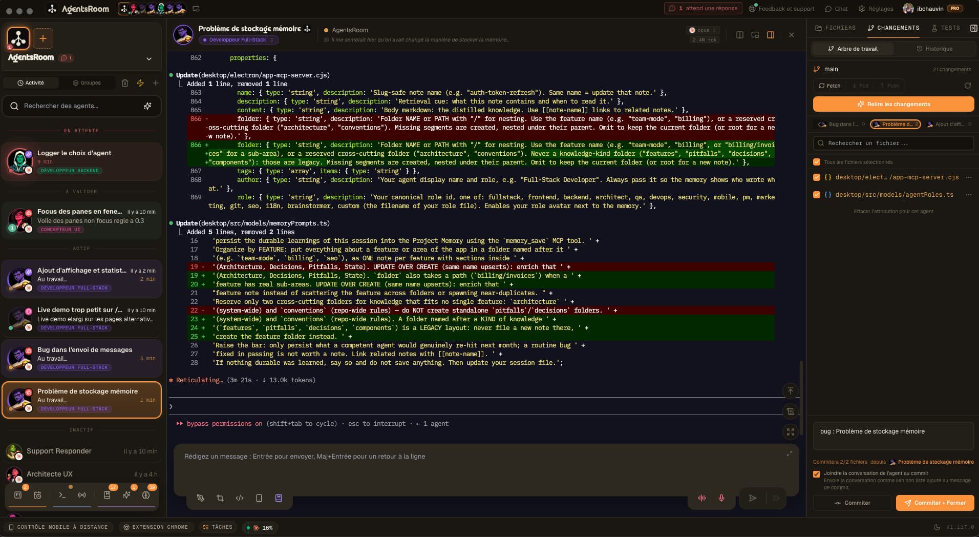 AgentsRoom desktop app: projects, parallel AI agents, terminals and backlog in one interface