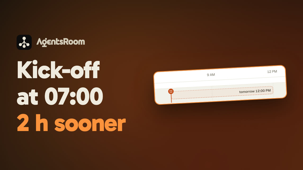 AgentsRoom Quota kick-off: start your Claude Code session at 07:00 so it refills two hours sooner